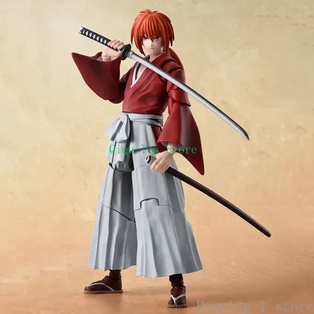 In Stock Bandai Original Sh Figuarts Shf Himura Kenshin Action Figures Anime Model Toys Figura Collection Gifts