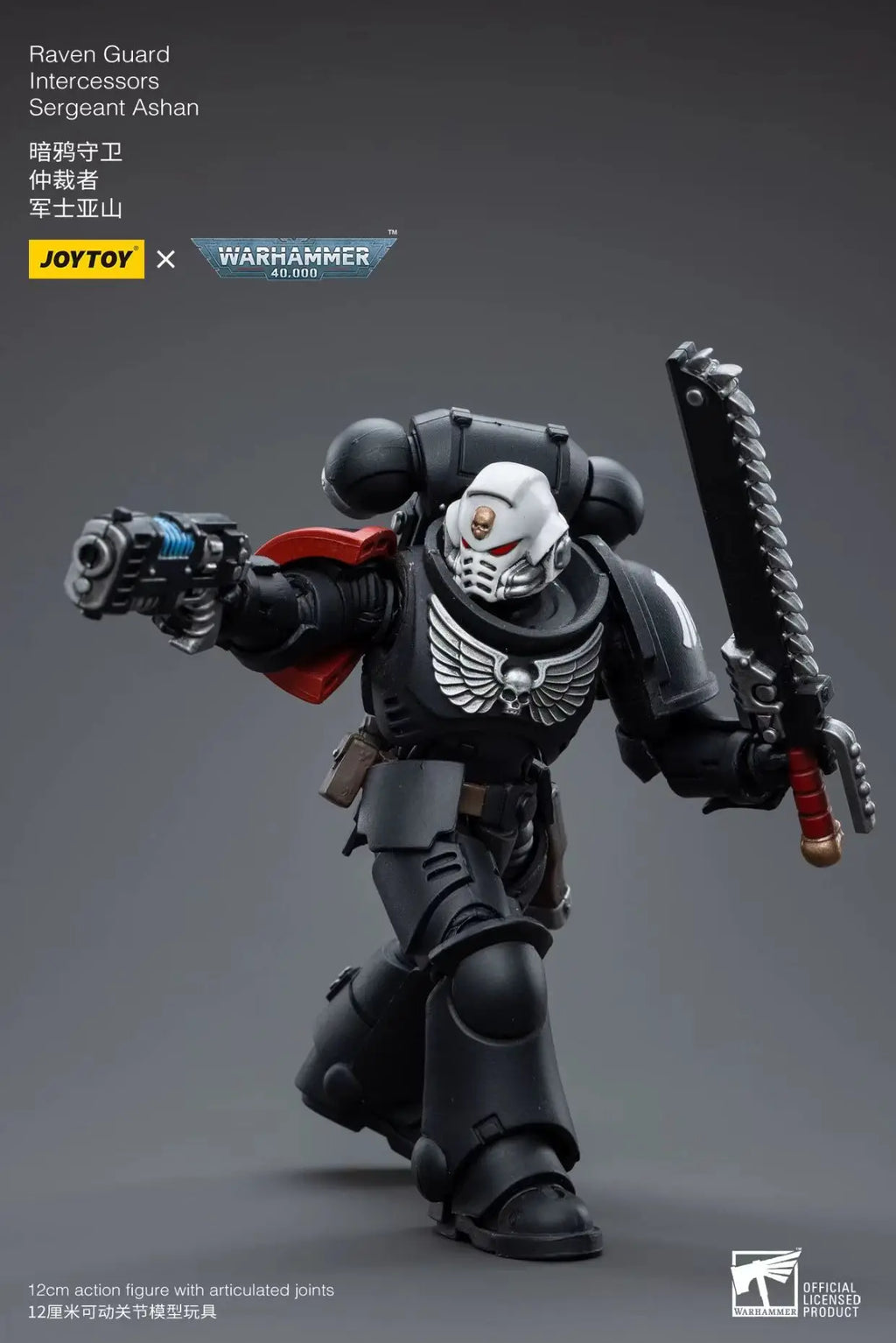 【MT】JOYTOY Warhammer 40K Raven Guard Intercessors Sergeant Ashan 1/18 Action Figure Toys Collection