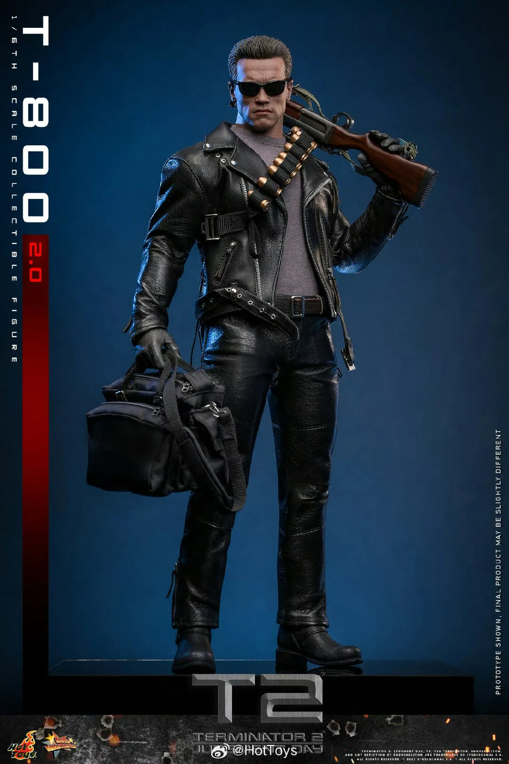 [In Stock] HOTTOYS HT 1/6 MMS795 Terminator 2 Judgment Day T800 2.0 Arnold Movable Soldier Suit Doll Figure