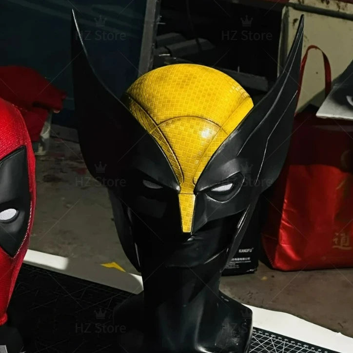 mar-vel Damaged Wolverine Mask with Magnatic Eyes 1:1 3D Resin Halloween Cosplay Mask Wolverine Helmet Cos masque for Gift