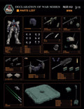 Fire General 1/100 Shadow War Zone Kratos Alloy Mecha Model Action Figure Hardcore Sci-Fi Mecha Toy With Platform Decor Boy Gift