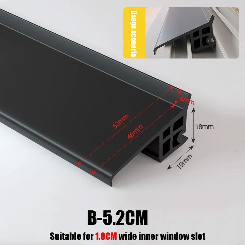 waterproof baffle rainproof water backflow sealing strip sill edge water guide plate aluminum sliding window water blocking Bar