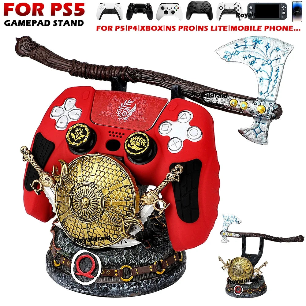 NEW Controller Holder For PS5/XBox/PS4/Switch Gamepad Stand God of War Desktop Decoration Universal Bracket For Mobile Phone