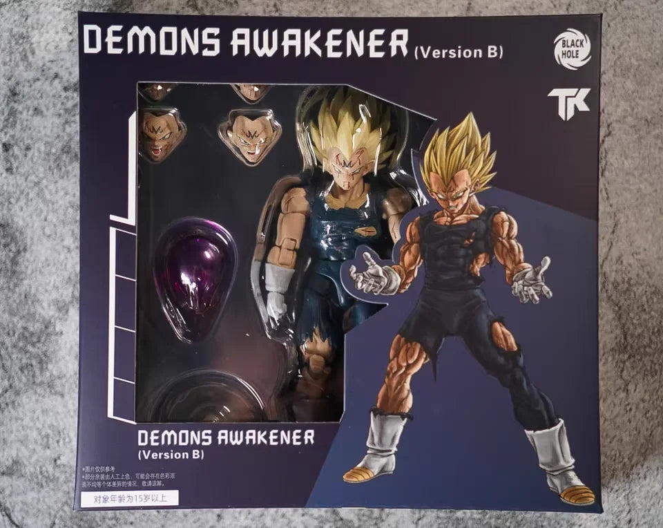 Black Hole Toys & TK Super Saiyan SSJ Majin Vegeta Full Power Action Figures Anime Dragon Ball SHF Majin Vegeta Models Gifts Toy