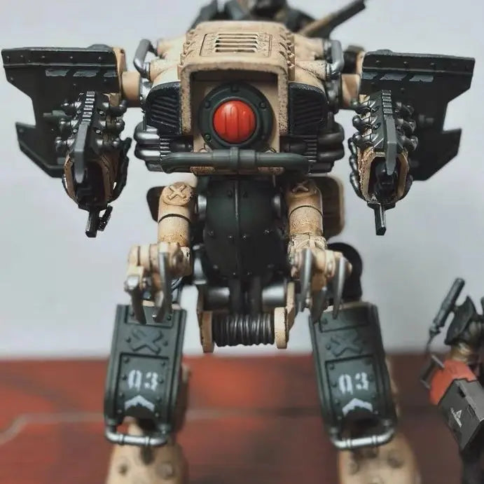 Official Genuine Joytoy Mecha, Steel Bone Robot Toy, Full Articulation Indust Equipped  Military Style Collectible Action Figure
