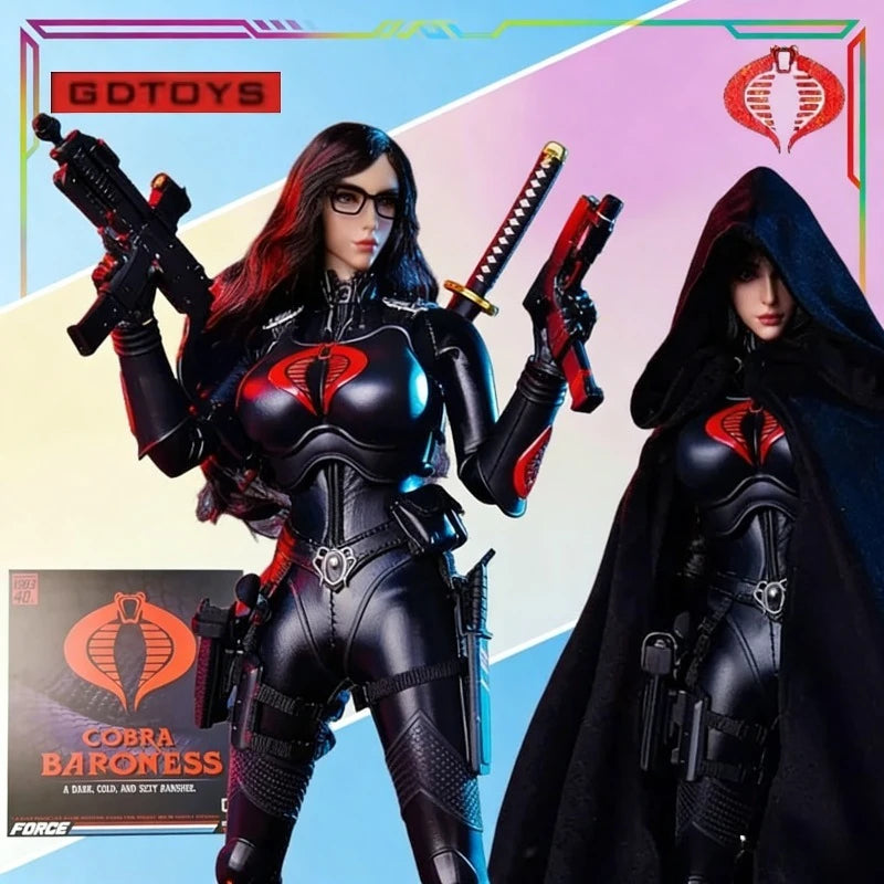 Spot Supply GD Original 1983 40th Cobra - Baroness Collectible Movable Action Figure Toys Gifts for Boys & Collectors