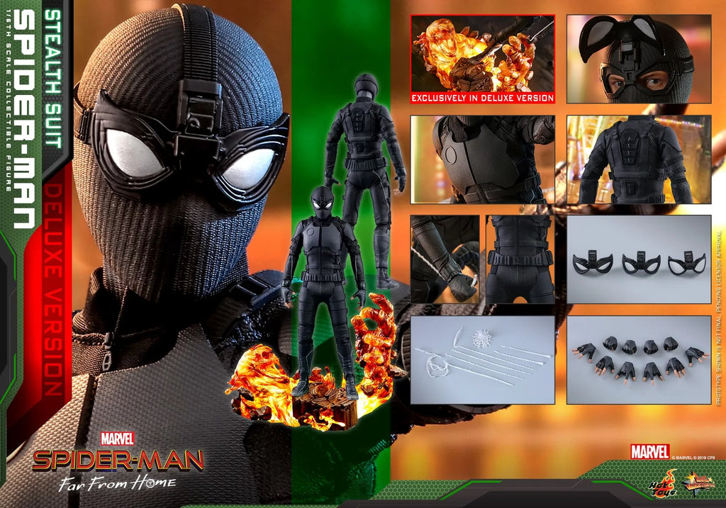 In Stock Hottoys Ht 1/6 MMS540 MMS541 Spider-Man: Far From Home Night Monkey Stealth Armor Version Action Figure Model Toy Gift