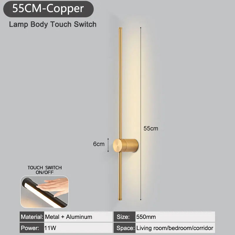 Touch Switch Dimmable LED Wall Lamps Decor for Corridor Bedroom 360° Rotation LED Wall Lights Interior Wall Sconce Lighting Home