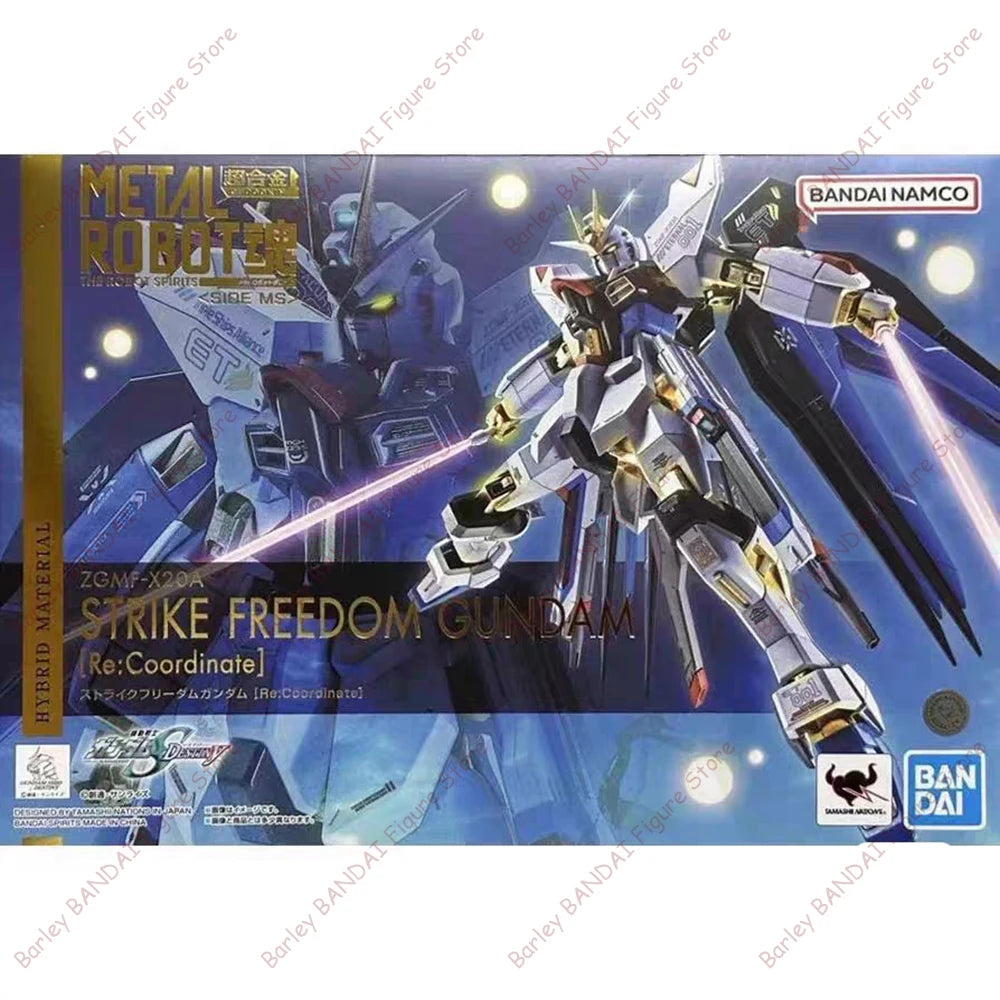 Original In Stock BANDAI METAL ROBOT MR SIDE MS STRIKE FREEDOM GUNDAM TYPE II HATSUNE MIKU Ver. Articulated Mecha Model Toy Gift