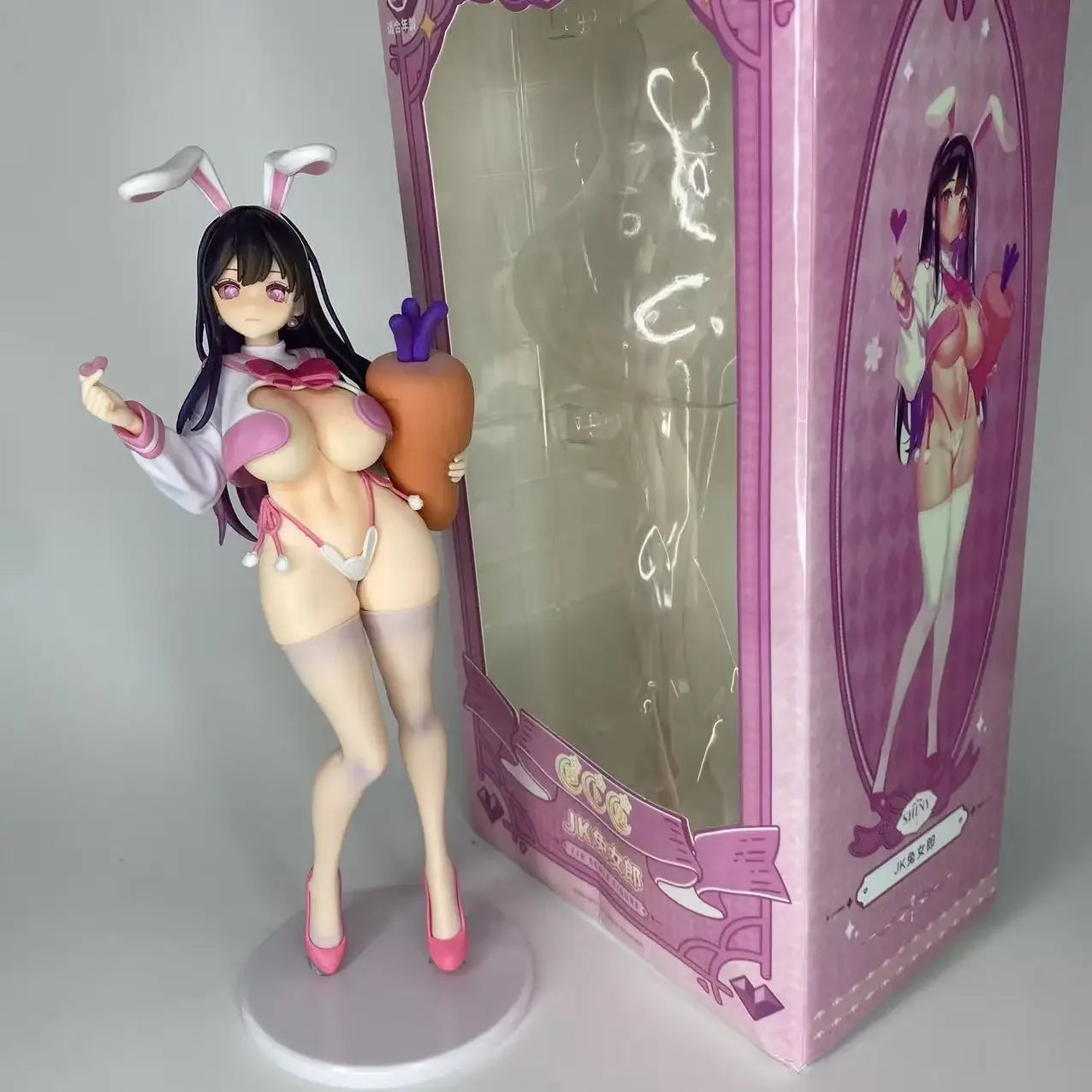 NEW Anime Pretty Girl Hand-Operated JK Rabbit Desktop Decoration Model Collectible Animation GIFT