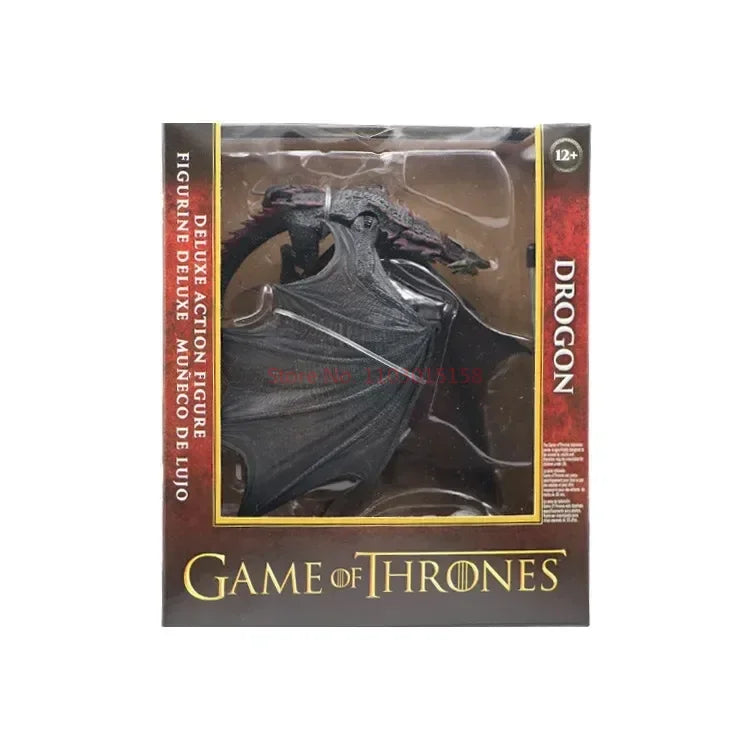 19cm Game Of Thrones Anime Figure Frost Wyrm Viserion Black Dragon Model Dolls  Action Figurine PVC Statue Decoration Toy Gift