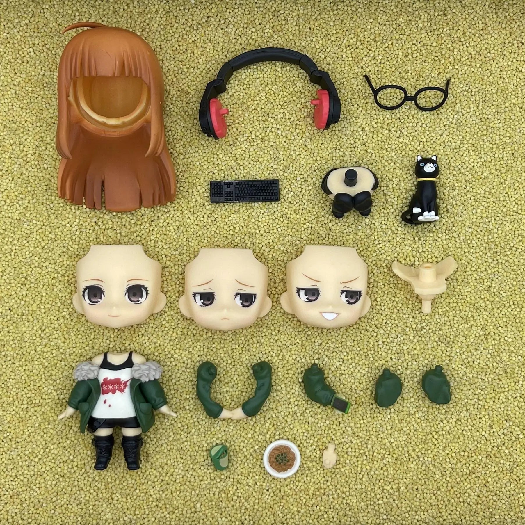zuocangshuangye GSC Clay Man Face doll face hair doll accessories