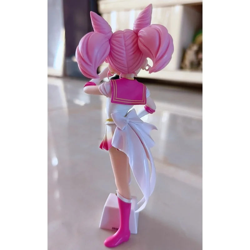17cm Pretty Guardian Sailor Moon Cosmos The Movie Glitter Glamours Super Sailor Chibi Moon Action Figure Kid Toy Gift Custom Bym