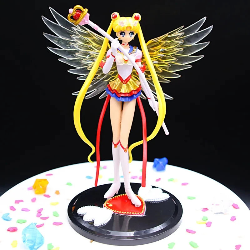 Hot Eternal Sailor Moon Tsukino Usagi Anime Figure Decoration Collection Doll Action Model Toys for Birthday Gifts