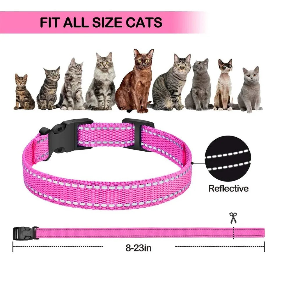 No Shock Automatic Cat Training Collar Stop Meowing with Safe Vibration, Anti Bark Vibration 5 Adjustable Levels for All Cats