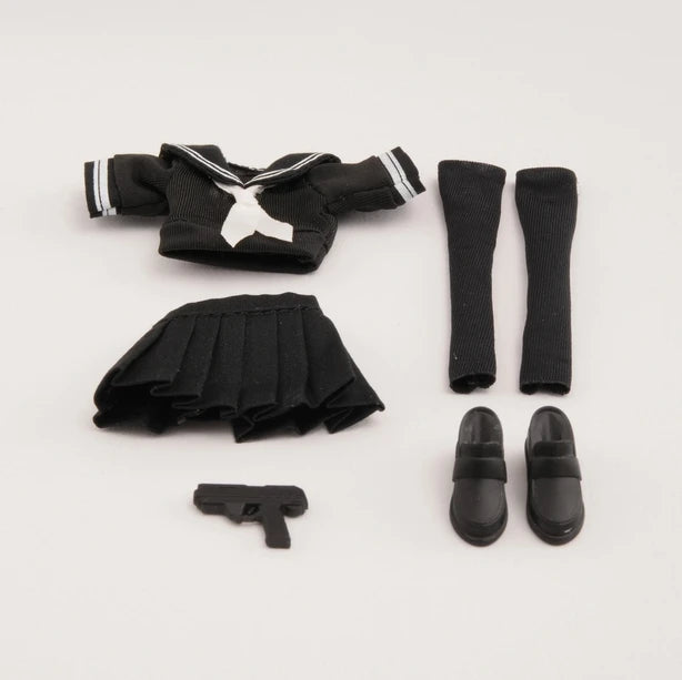 In Stock 1/12 Scale 99S Series Sweet Student Uniform Sailor Collar Top Pleated Skirt Set For 6inchs Azone Action Figure Body