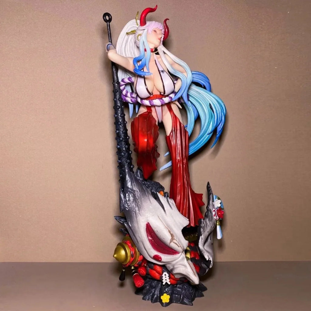 45,5 cm One Piece Yamato Stehende Anime-Mädchen-Figur Modell Gk Große Statue Jungensammlung Desktop-Dekoration Ornament Spielzeug Geschenke