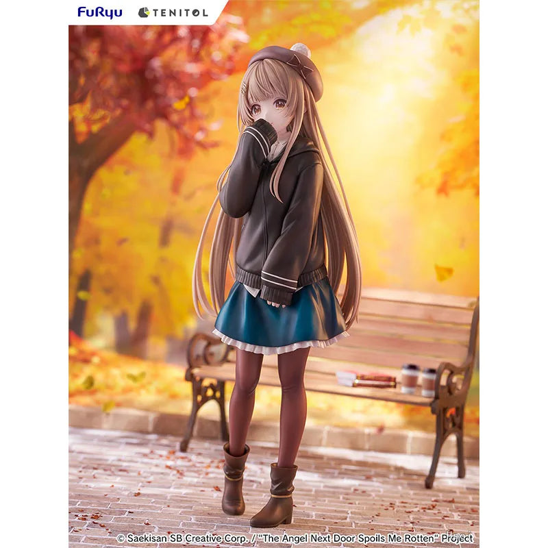 FURYU In Stock Original TENITOL TALL My Neighbor Angel Shiina Mahiru Autumn Ver. 30cm PVC Anime Figure Brand New Boxed Cartoon