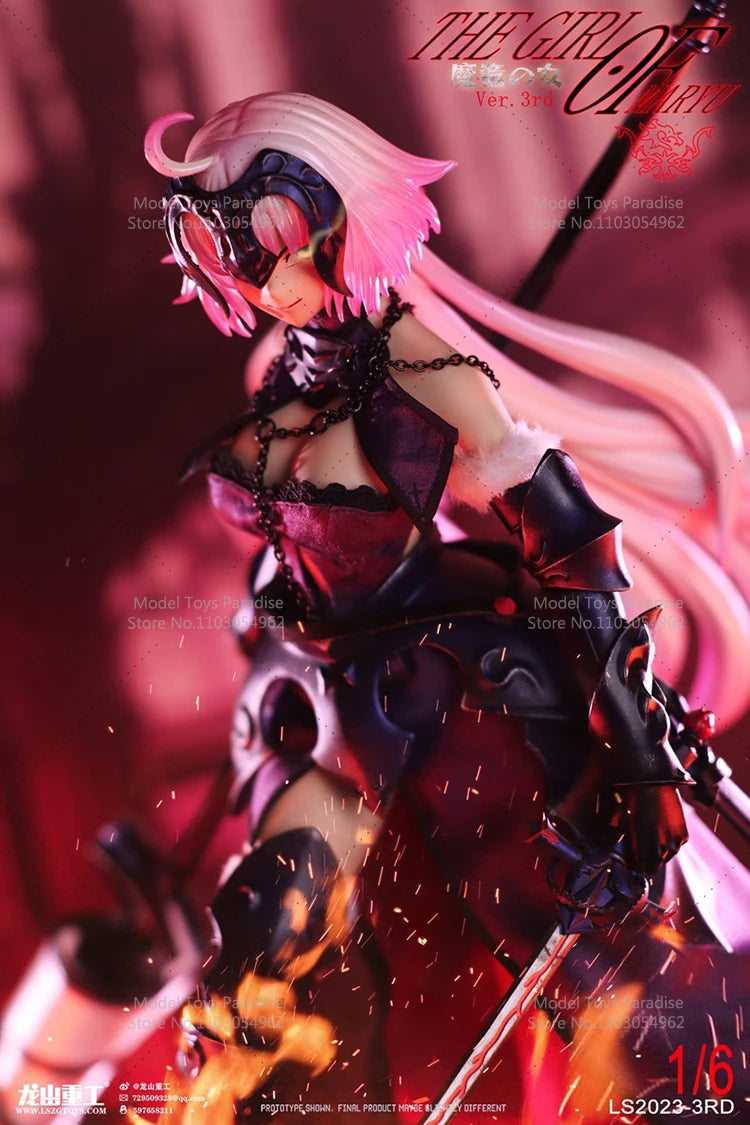 LS2023-3RD 1/6 Collectible Toys Devil Dragon Ver.3rd  "Joan of Arc 2.0" With 4 Replacement Face Woman Soldier 12'' Action Figure