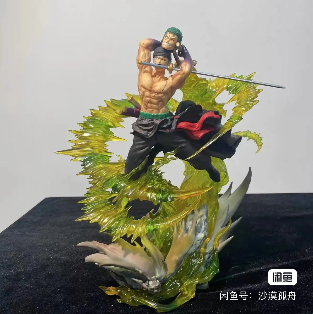 One Piece Figure Zoro 30cm Figures Roronoa Zoro Anime Figure With Light Standing Model Pvc Collect Ornament Birthday Gift Toys