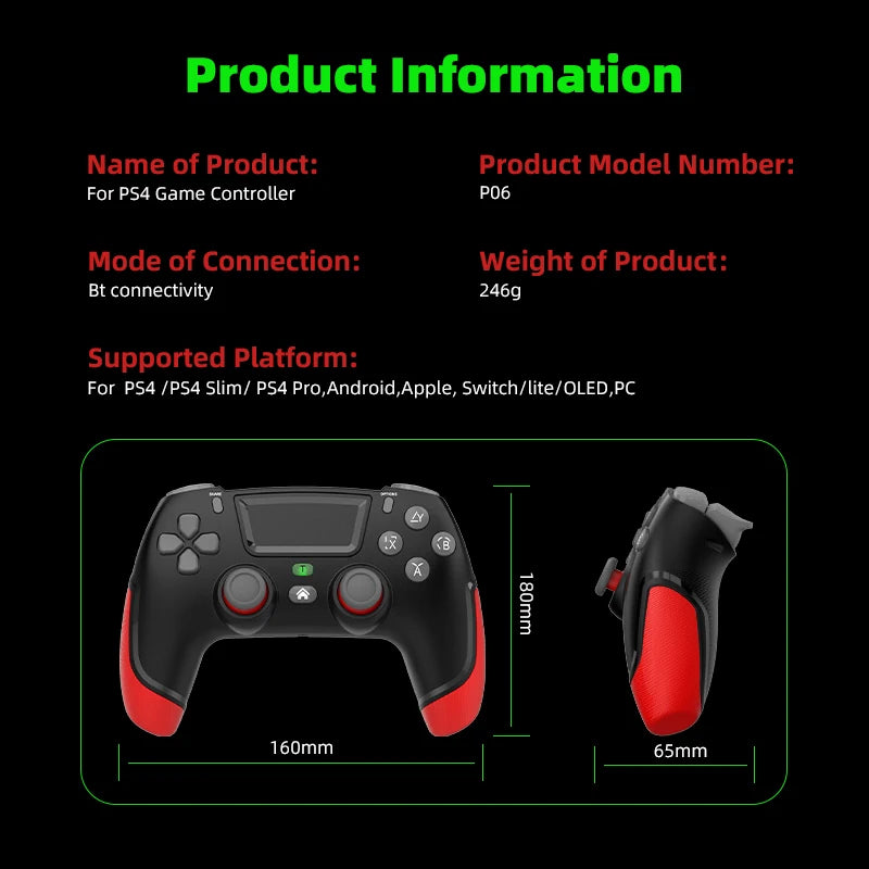 VILCORN Wireless Vibration Gamepad PS4 Game Controller With Macro Programming Joystick for PS4 SLIM PRO Kakarotto