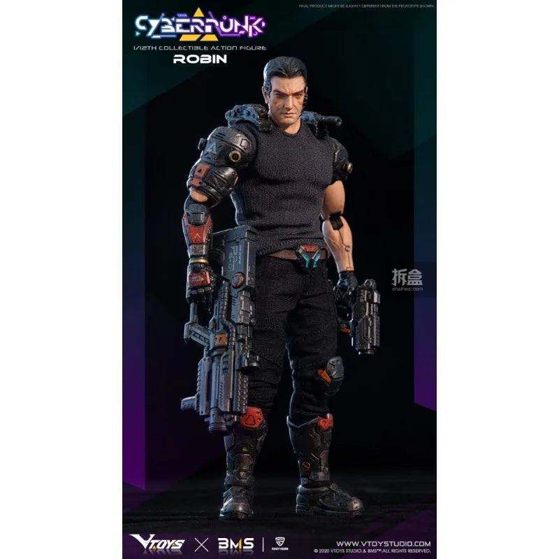 VTOYS Original 1/12 Finished Movable Doll Series Cyberpunk Robin Anime Action Figure Model Toys Collectible Gifts for Friend