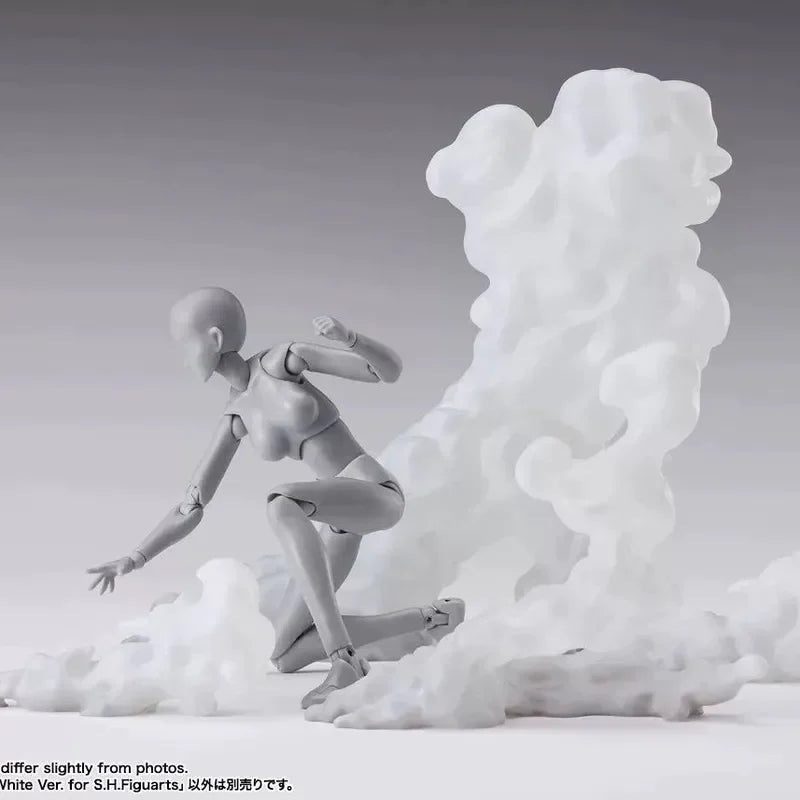White Smoke Effect Parts For Anime Figure Scene Diorama, Model Photography Accessories Without Body, Collectible Display Props