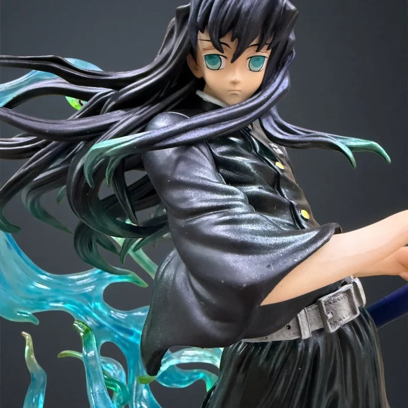 26cm Demon Slayer Anime Figure Muichiro Tokito Action Figure Pvc Gk Statue Figurine Model Doll Collection Desk Toys Gift