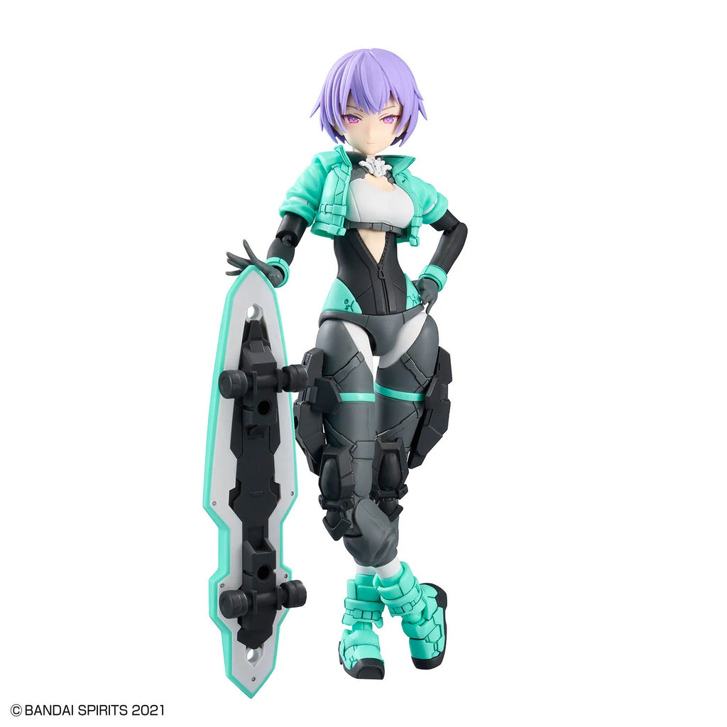 BANDAI 30MS SIS V00 RYDIRA Color A Skateboard Clothing Mobile Suit Girl Anime Action Figure Model Toy Assembly Collection
