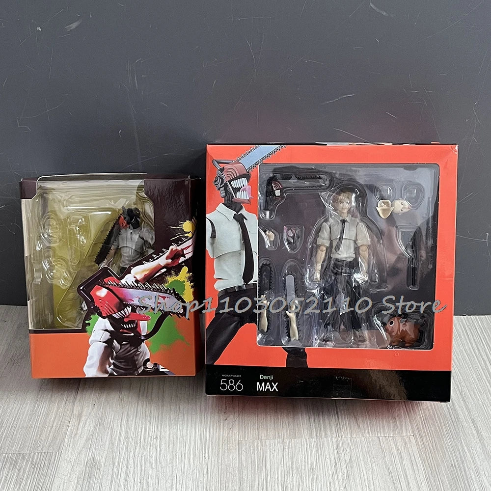 Figma 586 Chainsaw Man Action Figure SHF Denji Katana Man Anime Model Doll Statue Joint Movable Movie Toys Gifts