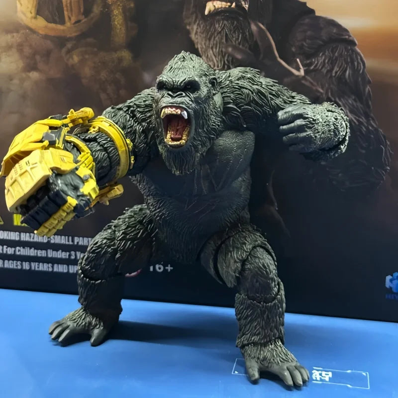 HIYA Original In Stock Gesila vs. Kong Rise of the Empire Kong Mechanical Gloves Version Action Figure Model Display Toys Gifts