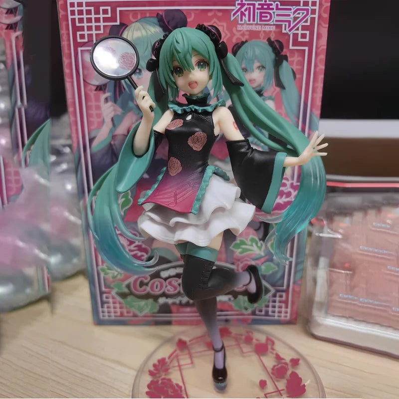 Original Taito Hatsune Miku Anime Figure China Dress Ver.  Action Figure Model Collectible Ornaments Model Christmas Toy Gifts