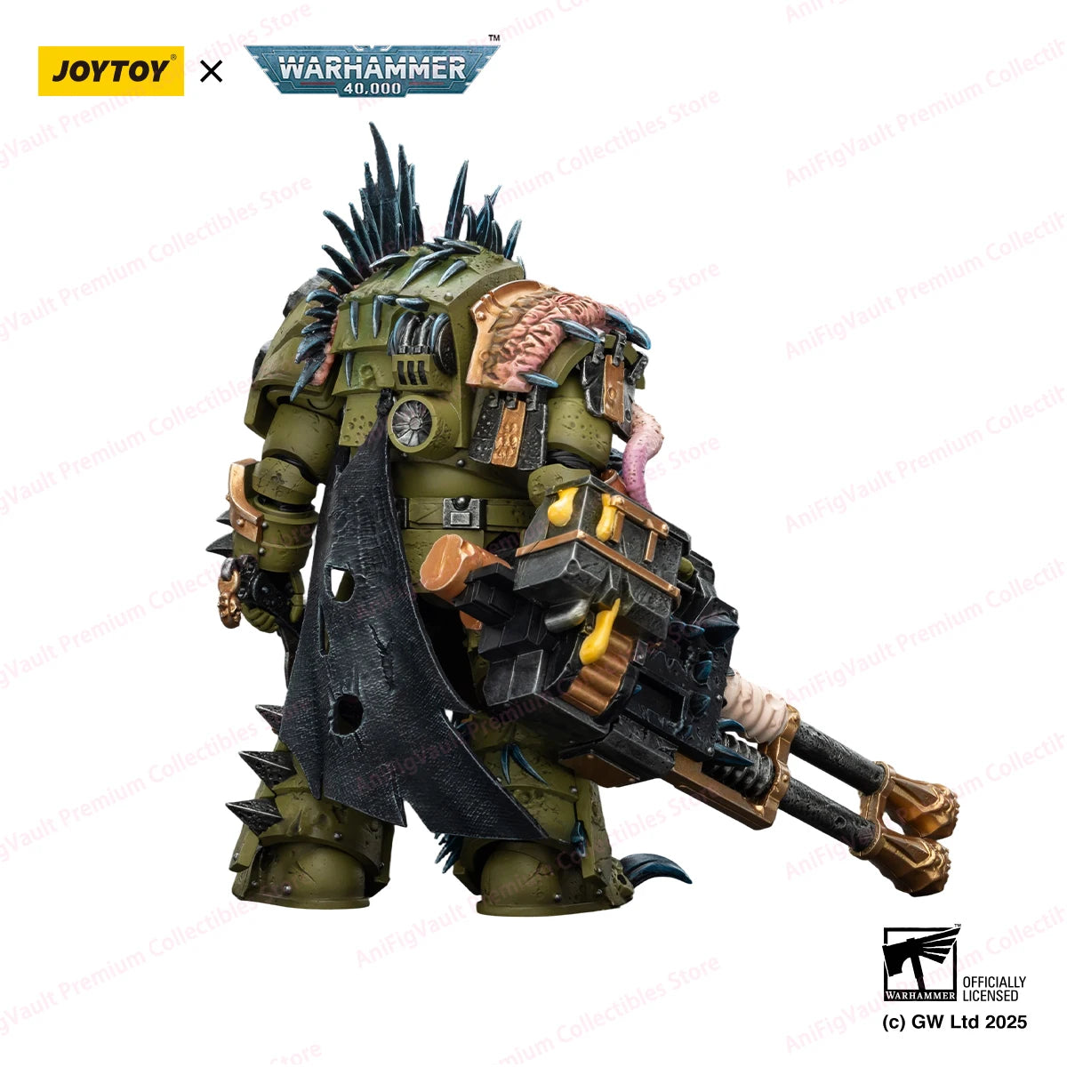 【MT】Pre-sale JOYTOY Warhammer 40K Death Guard Blightlord Terminator 1 with Reaper Autocannon and Bubotic Blades 1/18 Action