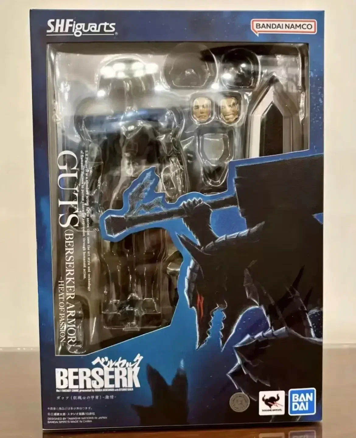 In Stock Bandai SHF Guts Berserk Armor Heat Passion Action Figure Anime PVC Collectible Model Toy Desk Decor Gift Original