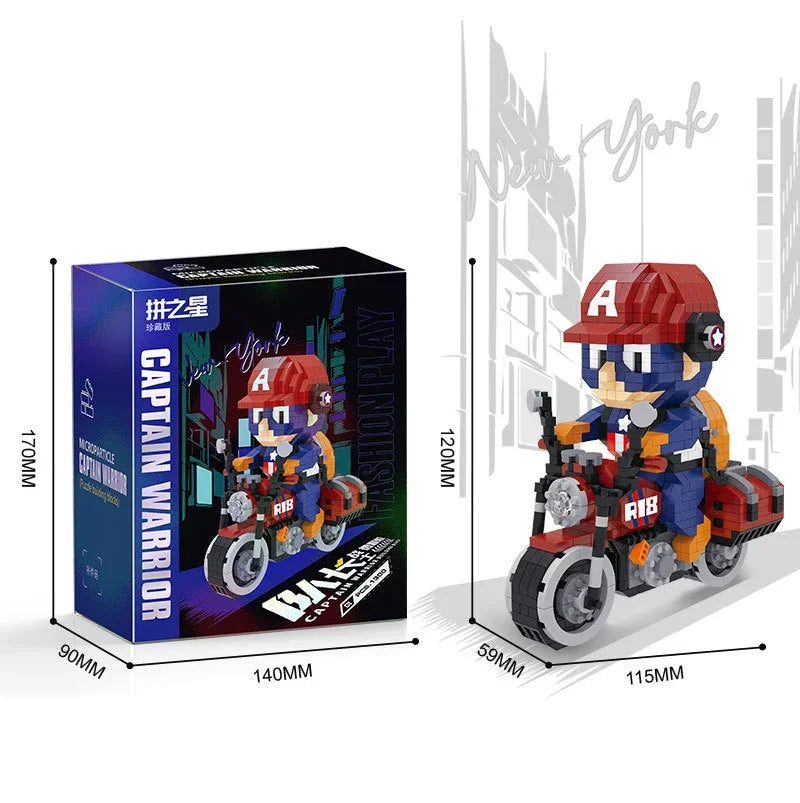 Batman Micro Building Blocks Figure DC Superman Motorcycle Super Heroes 3D Puzzle Model Movie Mini Bricks Toys For Kids Gifts