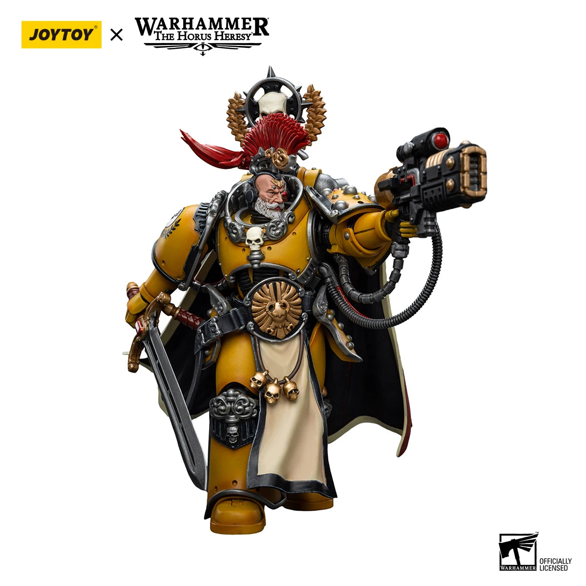 JOYTOY Warhammer 40k 1/18 Action Figures Anime 12.4cm Imperial Fists Legion Praetor with Power Sword