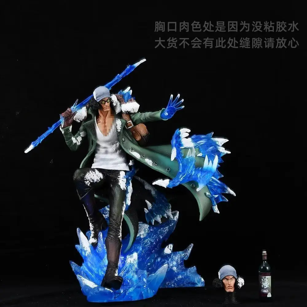 IN STOCK 30cm ONE PIECE Anime Figure Kuzan Figure Admiral of the Navy PVC Statue desktop decoration collection Model Gift Toy