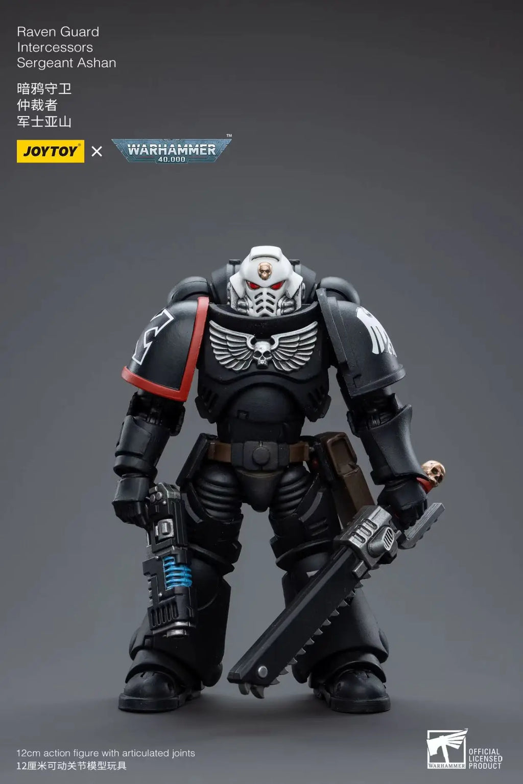 【MT】JOYTOY Warhammer 40K Raven Guard Intercessors Sergeant Ashan 1/18 Action Figure Toys Collection