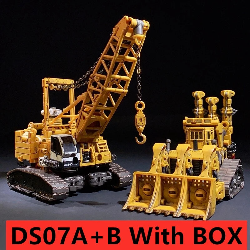 Devil Saviour Devastator DS01-08 The Ultimate Deformation Robot Toy with Mixer Car and Grab Bucket Action Figure Troublemaker