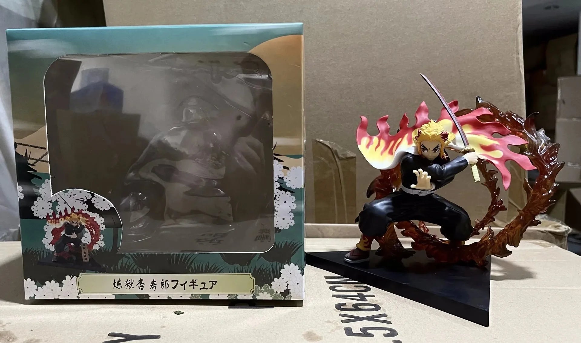 20CM Demon Slayer Anime Figure Inflammation Hashira Rengoku Kyoujurou Adult Action Figure Collect Ornaments Model Doll Gift Toys