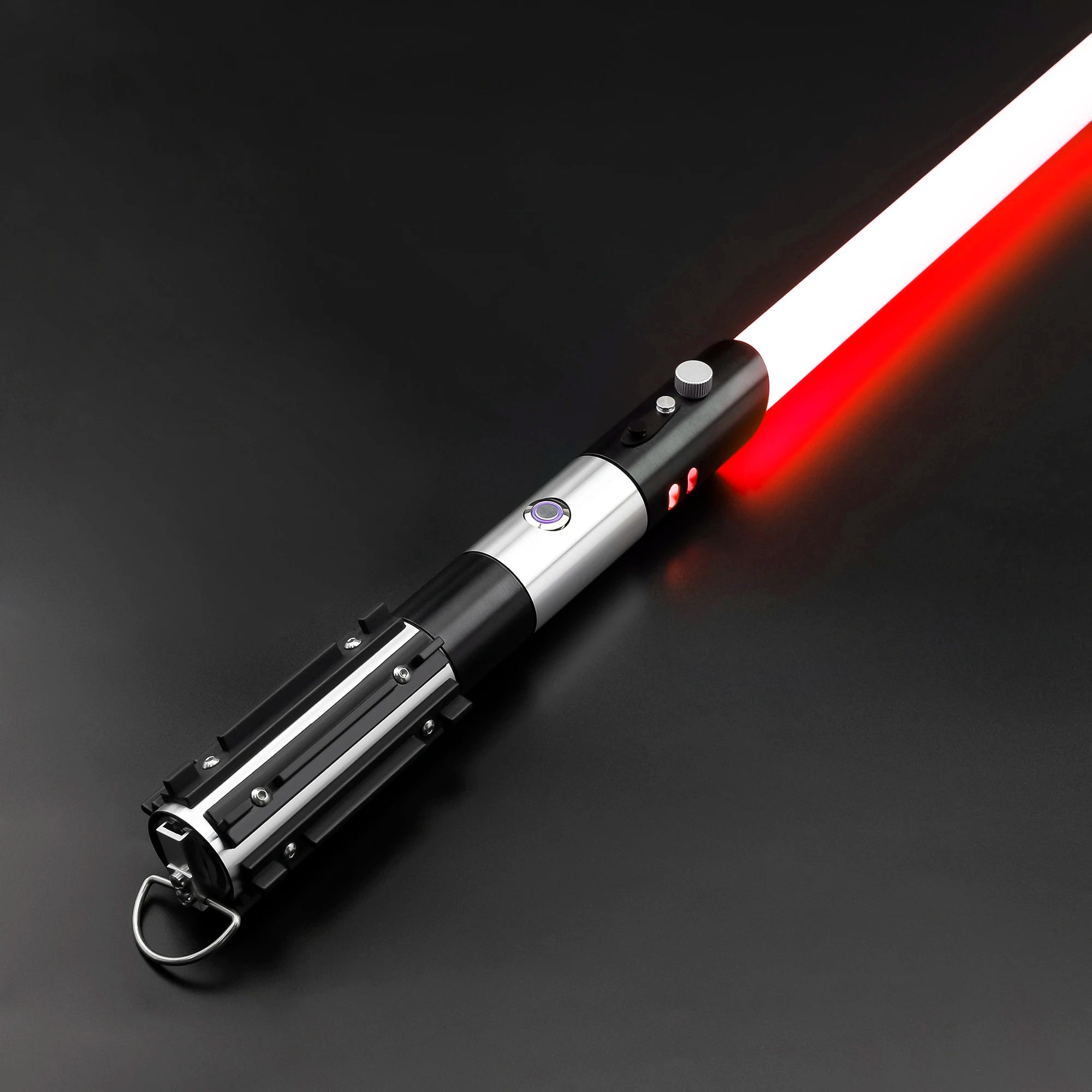 TXQSABER Heavy Dueling RGB / Neo Pixel Smooth Lightsaber Colors Changing Metal Hilt Lock up Blaster Laser Jedi Sword Kids Toys