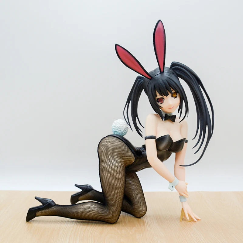 24cm KDcolle Date A Bullet Kurumi Tokisaki Anime Figure Date A Live Yatogami Tohka Bunny Girl Action Figure Adult Model Doll Toy