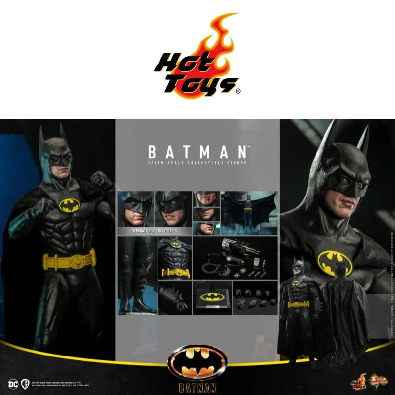 Genuine HOTTOYS HT 1/6 Scale MMS692/MMS693 Batman Action Figures 1989 Version Keaton Batman Collectible Model Toy Birthday Gift