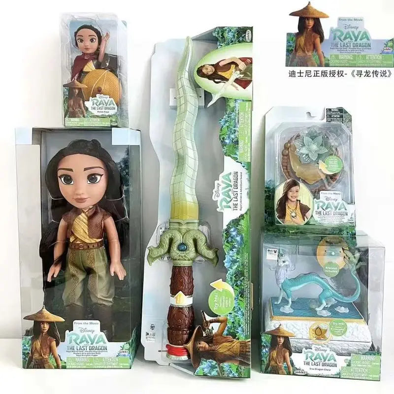 Neuer heißer Disney-Anime-Film „Raya und der letzte Drache“, Raya, leuchtendes Drachenschwert, Figurensammlung, Modell, Kinderspielzeug, Weihnachtsgeschenke