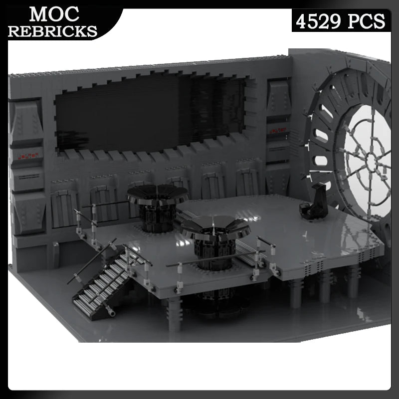 MOC Building Block Series Death Star Throne Room Model DIY Small Particle Brick Educational Children Christmas Toys Gifts