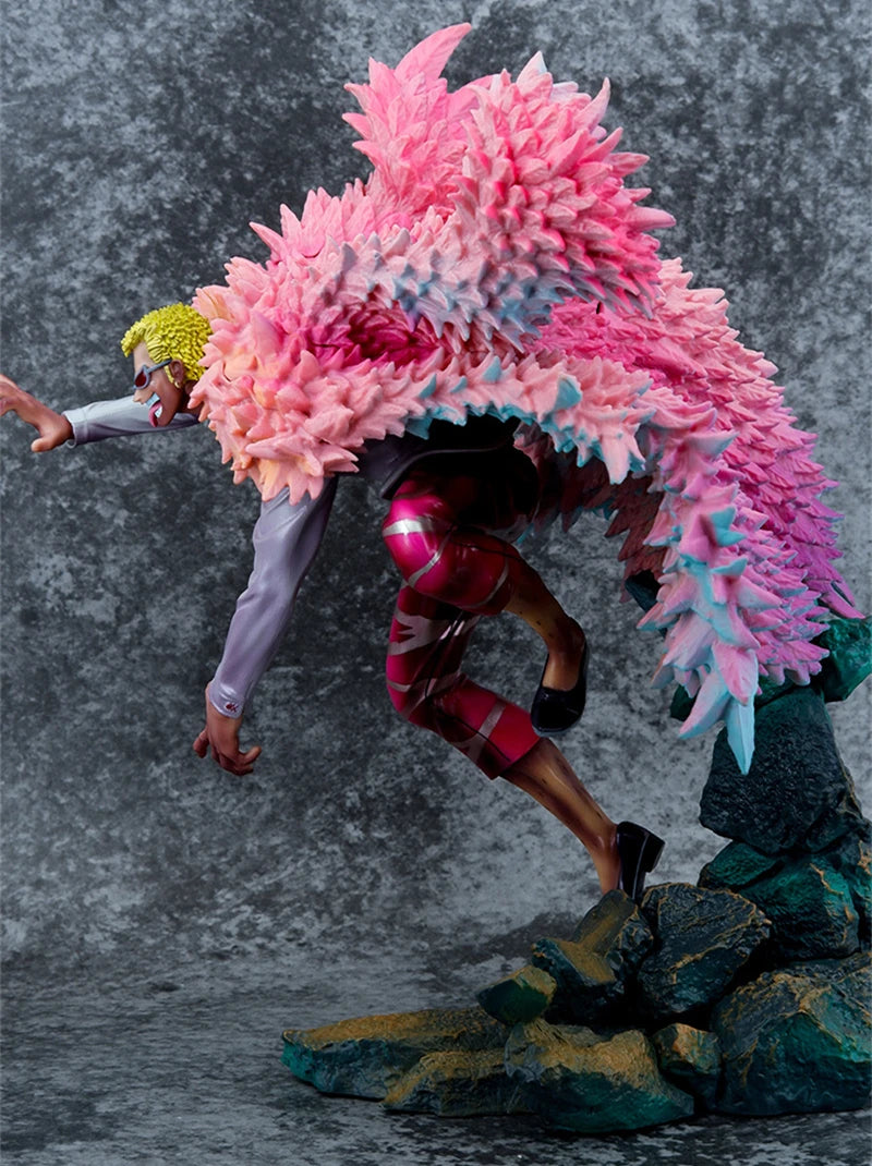 Anime One Piece Dressrosa Donquixote Doflamingo GK PVC Action Figure Game Statue Collectible Model Kids Toys Doll Gifts 32CM