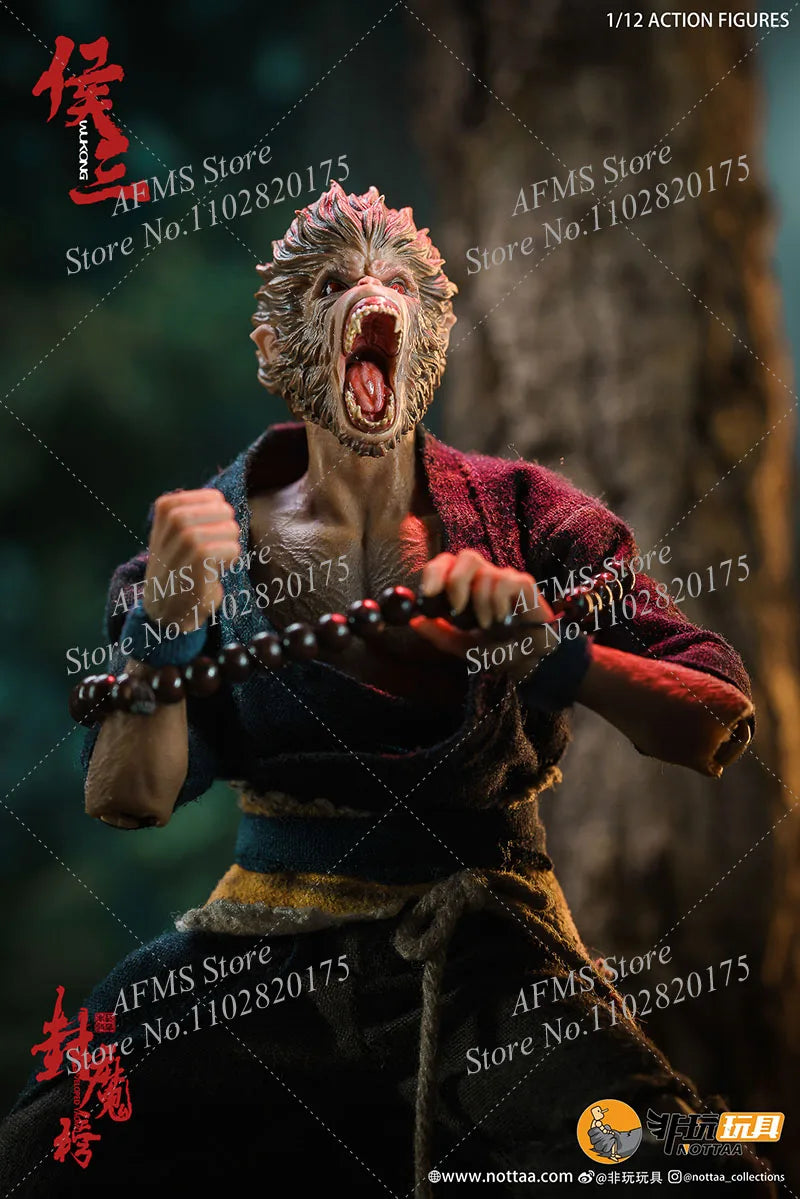 1/12 Scale Collectible Figure Hou San Wukong Monk Journey To The West Black Myth Combat Doll 6Inch Men Soldier Action Figure Toy