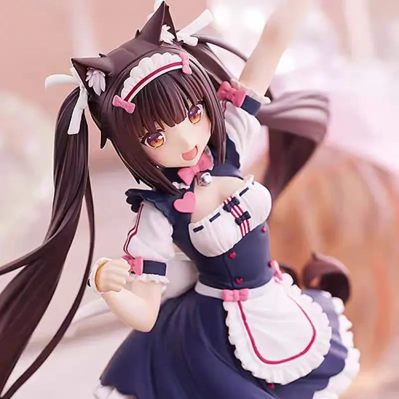 Nekopara Chocola Vanilla KO Figurine Cute Character Models Desktop Ornaments Trendy Toys Kawaii Garage Kit chassis statue Gift