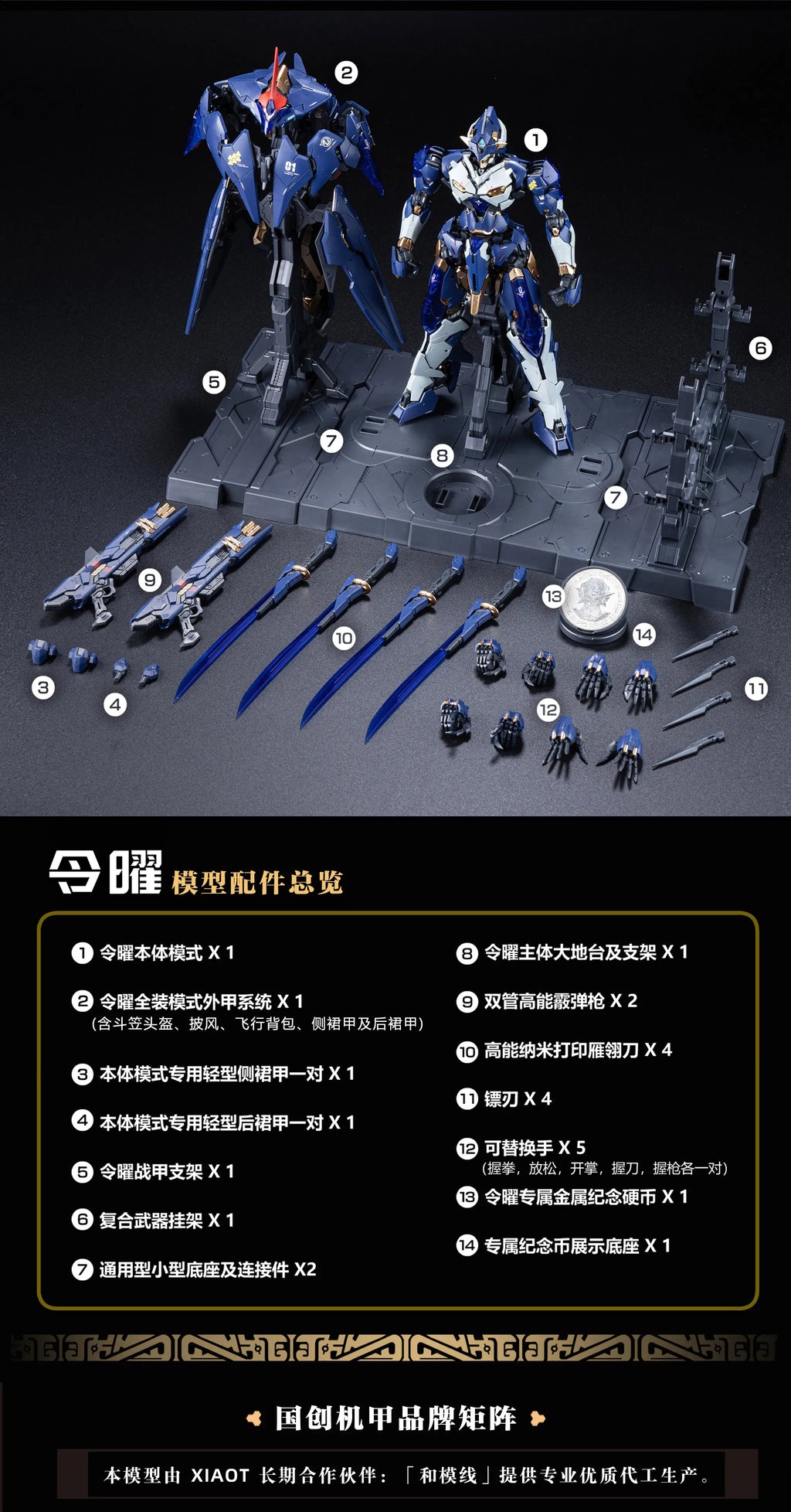 In Stock DRAGON MARK AGENCY PROJECT DP-H01 LING YAO Assembling Model Mecha Toys 1/100 XIAOT BURNING STEEL HEAVY INDUSTRY