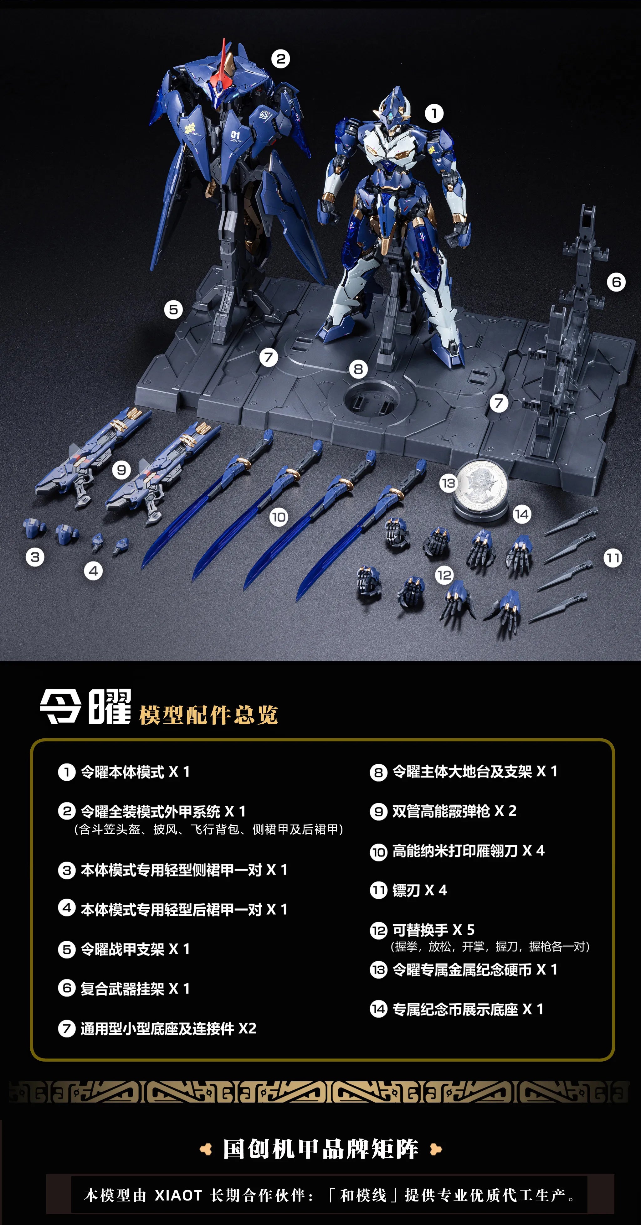 In Stock DRAGON MARK AGENCY PROJECT DP-H01 LING YAO Assembling Model Mecha Toys 1/100 XIAOT BURNING STEEL HEAVY INDUSTRY